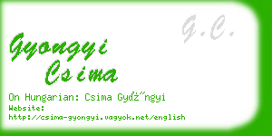 gyongyi csima business card